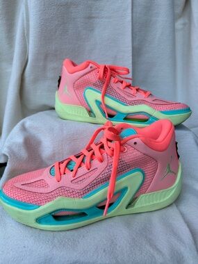 Jordan Pink and Teal Men’s Athletic Shoes